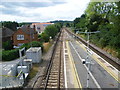 View from the footbridge at Woodmansterne station