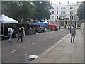 TQ2481 : Stalls in Powis Square by Mr Ignavy