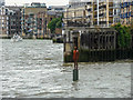 Antony Gormley Statue, River Thames, Limehouse, London