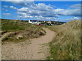 Sandy track through dunes, Burry Port