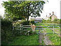 Footpath leading through Bannel Dairy Farm