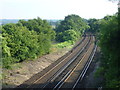 Railway seen from Filston Lane bridge