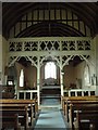 St John the Baptist, Ebbesbourne Wake: looking from the nave towards the chancel