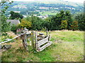 Stile on footpath down to Manchester Road