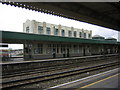 ST1875 : Cardiff Central / Caerdydd Canalog Station: buildings on platform 3 with Great Western lettering by Christopher Hilton