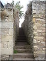 Narrow stone steps up from Penitent