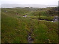 NN4762 : Deer track by Allt Dubh Garbh near Loch Ericht by ian shiell