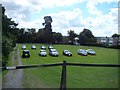 View of the car park from the top floor of Upminster Windmill