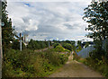 A footpath off Centurion Way by the side of the railway track