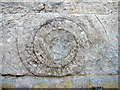 Shipston-on-Stour: ammonite in a lias wall