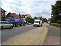 SJ9291 : Roadworks at Bredbury by Gerald England