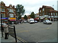 Looking west along Uxbridge Road across the junction with South Road (A3005)