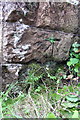 Benchmark on railway bridge 104 at Low Borrowbridge