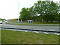 Looking across large roundabout under the A408