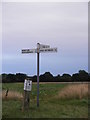 TM1284 : Roadsign on Back Heywood Road by Geographer