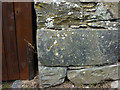 SD2589 : Bench mark at Raisthwaite by Karl and Ali