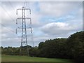 Power cables in the valley of Holywell Stream