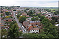 View to the north from the tower of Pershore Abbey