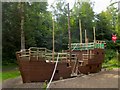 NS3673 : Play area (pirate ship) in Finlaystone Estate by Lairich Rig