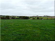 W8979 : View over fields to farm buildings by derek menzies