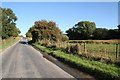 Looking past the field of springs towards Becks Farm