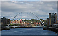 NZ2563 : Gateshead Millennium Bridge, linking Gateshead and Newcastle by Pauline E