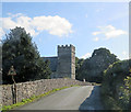 B4058 passes Rhyd-y-Croesau parish church