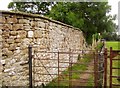 ST7023 : Churchyard wall, Horsington by Derek Harper