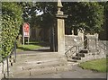 NZ1647 : Access gate to All Saints, Lanchester by Stanley Howe