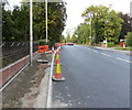 Constructing a pavement along Lutterworth Road