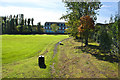 A playing field near Huyton Quarry