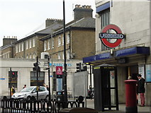 TQ2873 : Balham Underground Station at the corner of Balham Station Road by David Howard