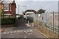 Railway footbridge at end of Archers Road