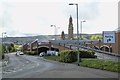 Victoria Tower and Tesco, from Container Way, Greenock