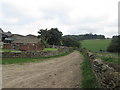 Farm track and footpath at Jowett House Farm