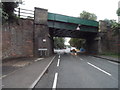 Railway bridge over A307 near Weston Green