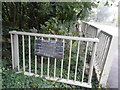 Plaque on Downside Bridge