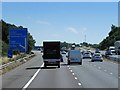SP5079 : M6 Southbound, Exit at Junction 1 by David Dixon