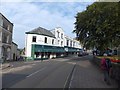 The distinctive shop front of Trinity House, Axminster