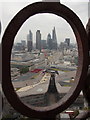 City of London: framed view of the city rooftops