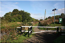 NT0875 : Gate on the Towpath by Anne Burgess