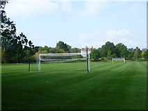 TQ8349 : Football pitch and Charlton Court by Marathon
