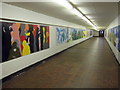 Artwork in Clwyd Theatr Cymru subway