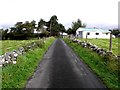 Road flanked by drystone walls, Bomackatall