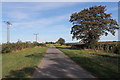 Pick Hill Lane with crossing cables