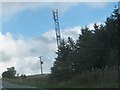 Communications mast east of the A68