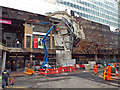 SP0786 : Cladding New Street station with mirrors, Stephenson Street by Robin Stott