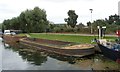 Dredging barges moored on Fossdyke south bank