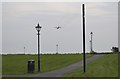 Transport Plane heading for Warton Airfield, viewed from Lytham Quays - 2