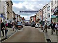 High Street Wells busy with people on market day